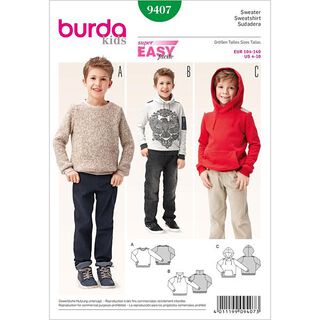Sweater | Burda 9407 | 104-140, 