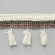 Quastenband [ 30 mm ] – wollweiss/braun,  thumbnail number 1