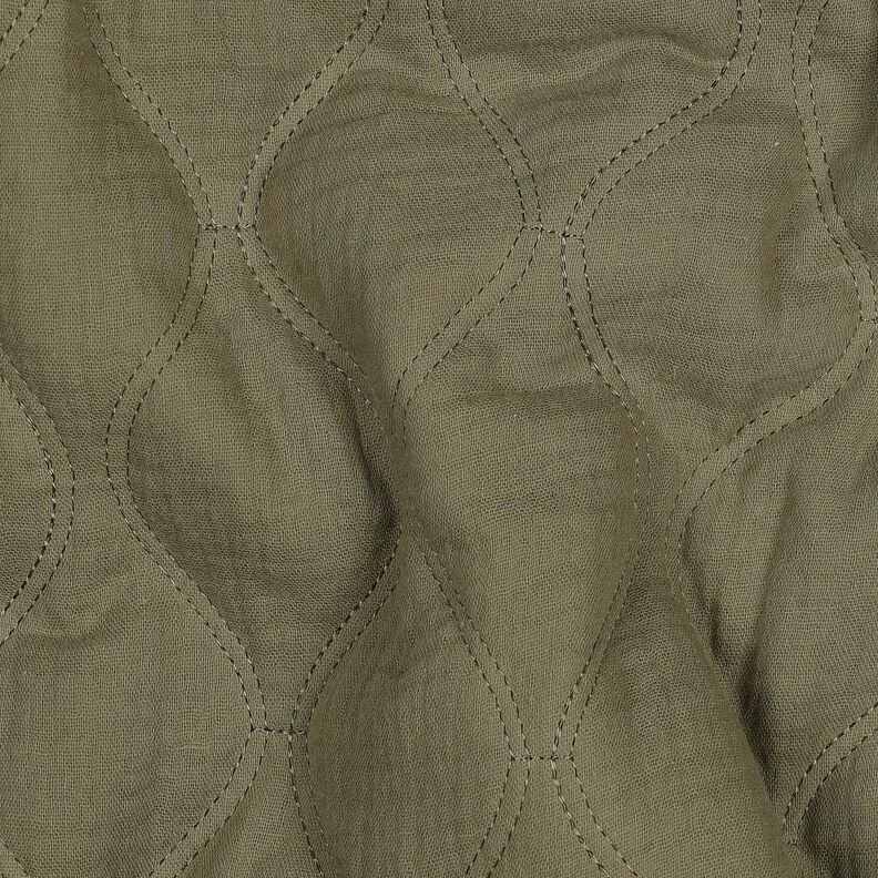 Steppstoff Musselin Wellen – hellkhaki,  image number 2