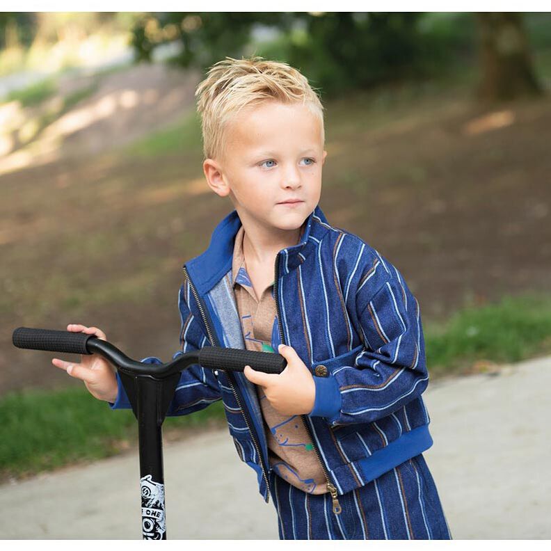 Jeans eingewebte Streifen | Poppy Fabrics – indigo,  image number 6