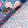 Baumwollstoff Cretonne Schmetterlinge und Blüten – blaugrau/pink,  thumbnail number 4