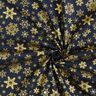 Baumwollstoff Popeline Schneekristalle – nachtblau/gold,  thumbnail number 3