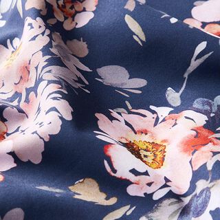Softshell Aquarell-Blumen – marineblau, 