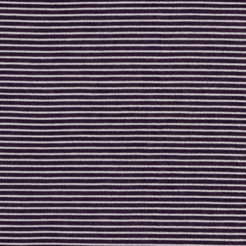 Feinstrick schmale Streifen – pflaume/weiss,  image number 1
