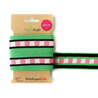 GOTS Bio Jacquardband STRIPE ME ICON [200 cm | 3,5 cm] | Albstoffe | Hamburger Liebe, 