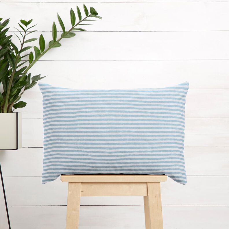 Baumwollstoff Cretonne legere Streifen – hellblau/weiss, image number 7