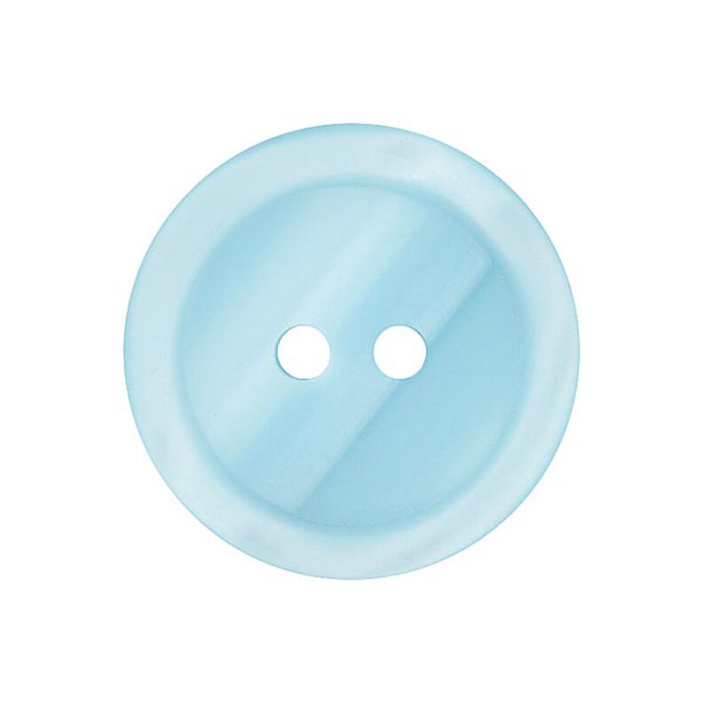 Kunststoffknopf 2-Loch Basic - hellblau,  image number 1