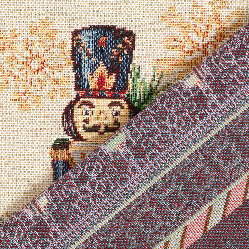 Dekopanel Gobelin Nussknacker Duo – karminrot/hellbeige,  image number 4
