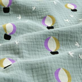 Musselin/ Doppel-Krinkel Gewebe Heißluftballons | Poppy Fabrics – schilf, 