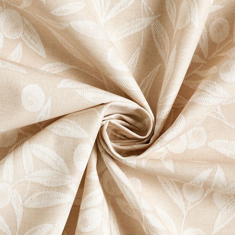Beschichtete Baumwolle Jacquard beschichtet Oliven – natur/hellbeige,  image number 3