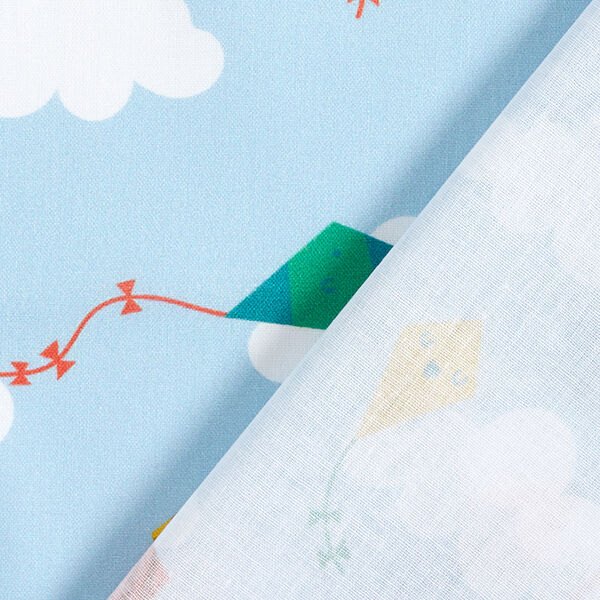 Popeline Drachen Digitaldruck | PETIT CITRON – babyblau – Muster, image number 4