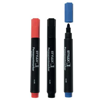Permanentmarker-Set [3 Stk.] - schwarz/rot/blau, 