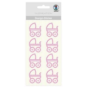 Design Sticker Baby Girl [ 8 Stück ] – rosa, 