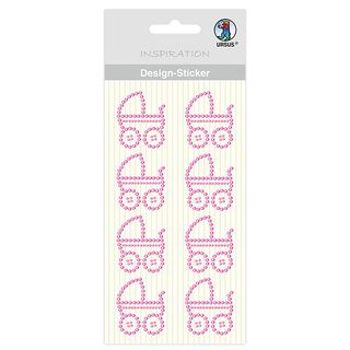 Design Sticker Baby Girl [ 8 Stück ] – rosa, 