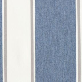 Outdoorstoff Canvas feine Streifen – wollweiss/blaugrau, 