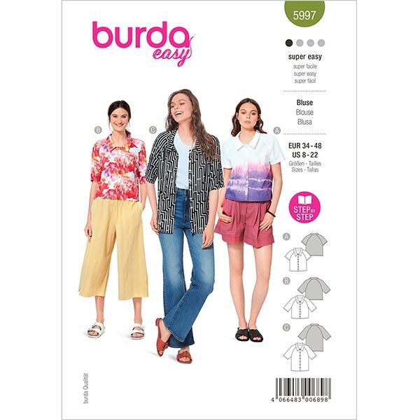 Bluse | Burda 5997 | 34–48, image number 1