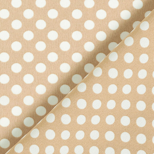 Kreppgewebe Polka Dots [0,6 cm] – beige | Reststück 50cm