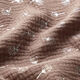 Musselin/ Doppel-Krinkel Gewebe Glitzer-Pusteblumen – maronenbraun/silber,  thumbnail number 2