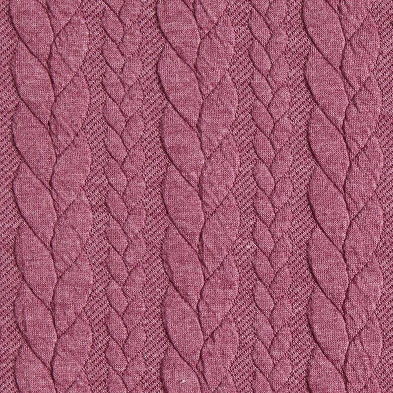 Jerseyjacquard Cloqué Zopfmuster – himbeerrot,  image number 1