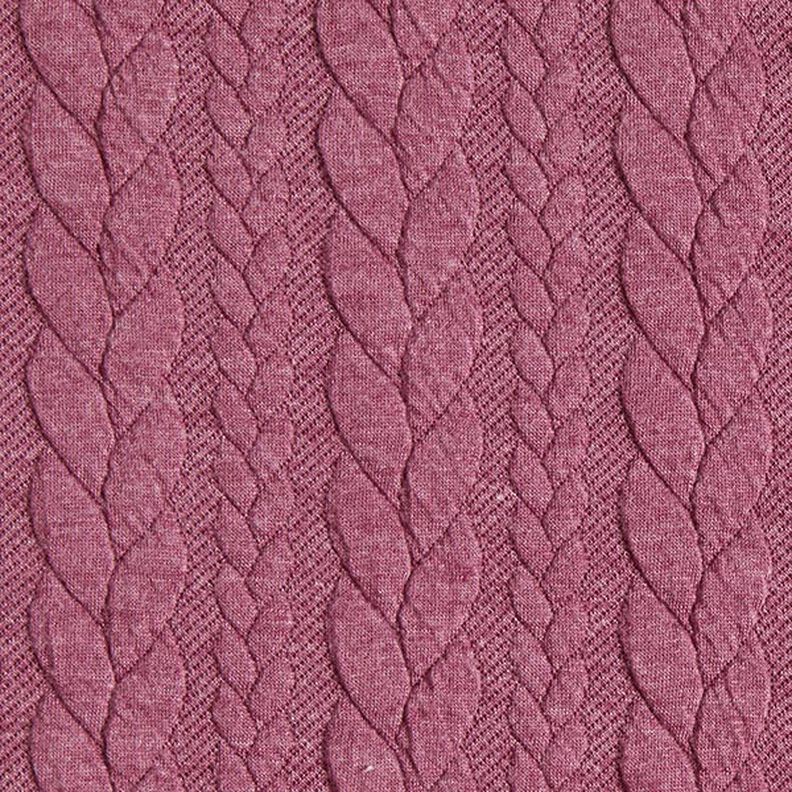 Jerseyjacquard Cloqué Zopfmuster – himbeerrot,  image number 1