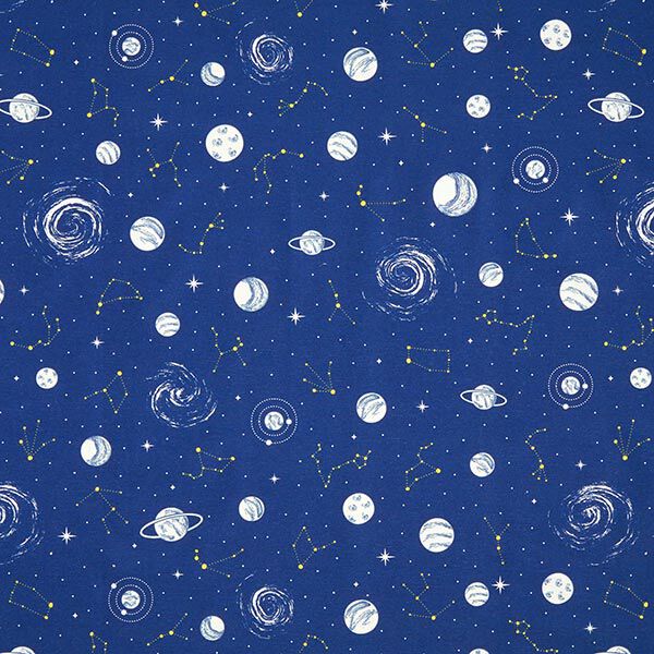 Dekostoff Canvas Planetarium Glow in the Dark – marineblau,  image number 5