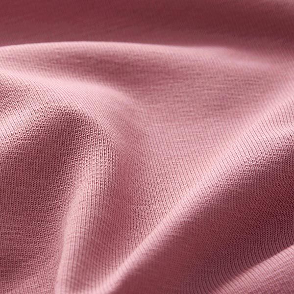 Baumwolljersey Medium Uni – dunkles altrosa,  image number 4
