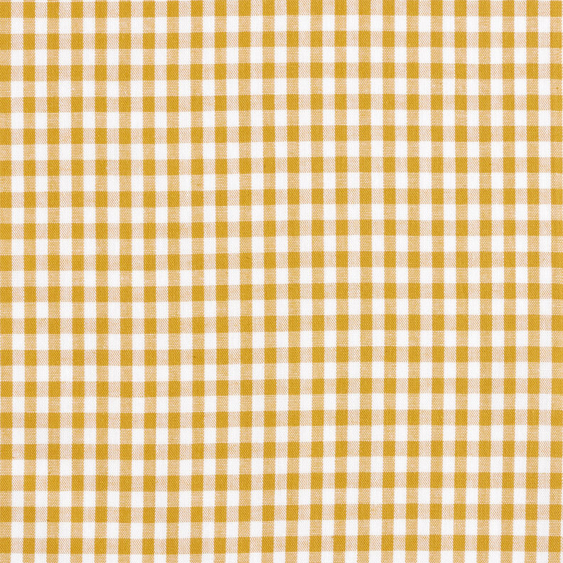 Baumwollstoff Vichykaro 0,5 cm – senf/weiss, image number 1