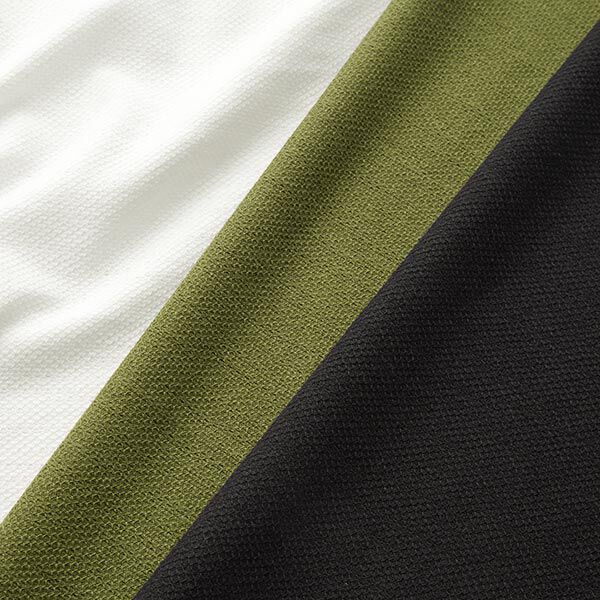 Baumwoll Piqué Uni – oliv, image number 4