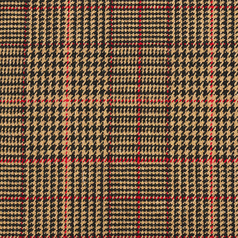 Mantelstoff Baumwolle Glencheck – mocca,  image number 1