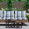 Outdoorstoff Canvas gemischte Streifen – indigo/elfenbein,  thumbnail number 6