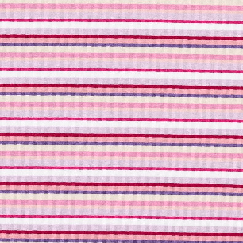 Baumwolljersey Ringelstreifen – flieder/pink, image number 1