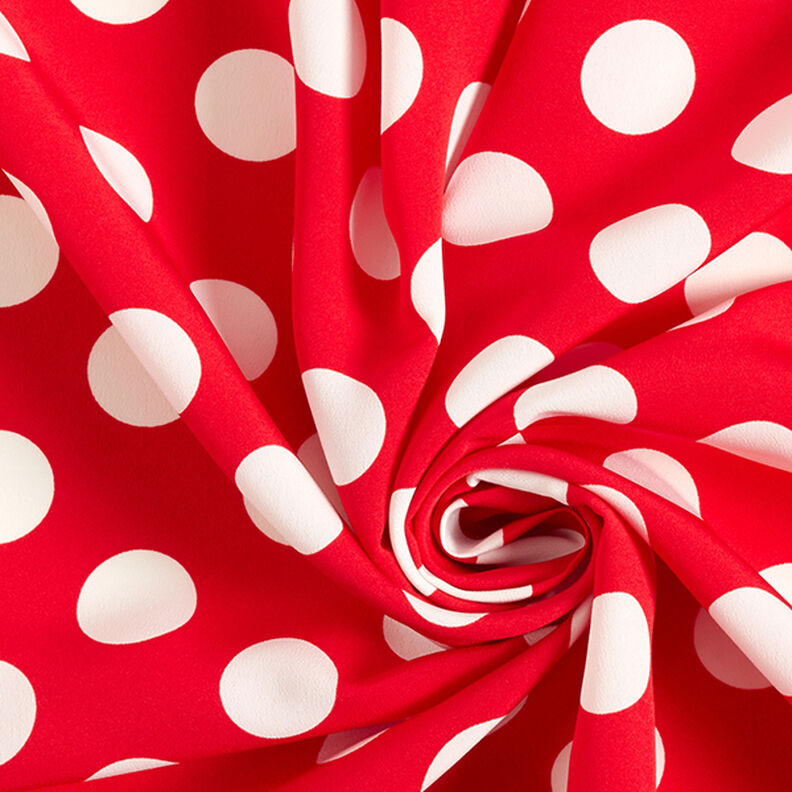 Kreppgewebe Polka Dots [2,5 cm] – rot,  image number 3