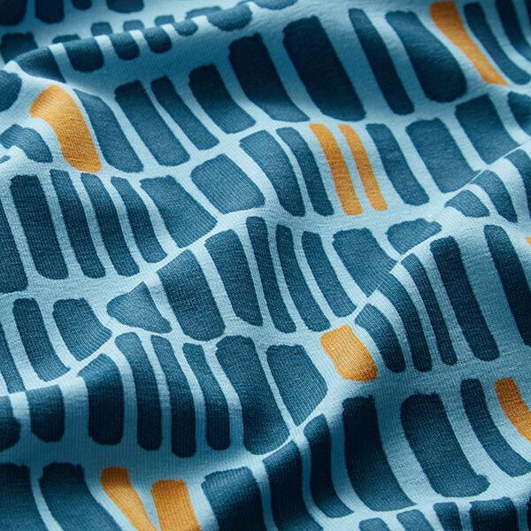 GOTS Baumwolljersey Streifen | Tula – babyblau, image number 2