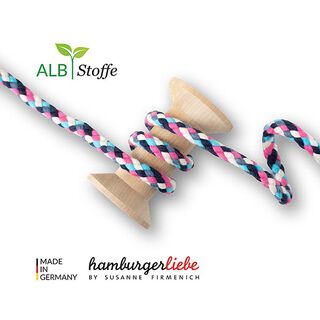 Bio Flechtkordel Twist Me Big Mix [12 mm] | Albstoffe – pink/navy, 