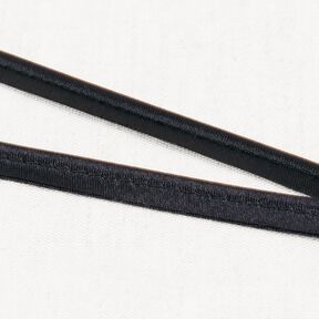 Satin Paspelband [10 mm] – schwarz, 