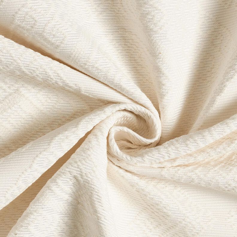Dekostoff Jacquard dekorative Rauten 275 cm – wollweiss, image number 3