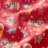 Baumwollstoff Cretonne Hunde an Weihnachten – rot,  thumbnail number 2