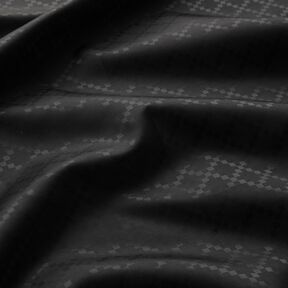 Futterstoff Jacquard Rauten – schwarz, 