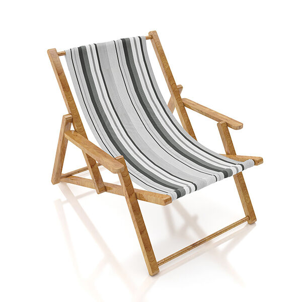 Outdoorstoff Canvas Streifen – grau, image number 9