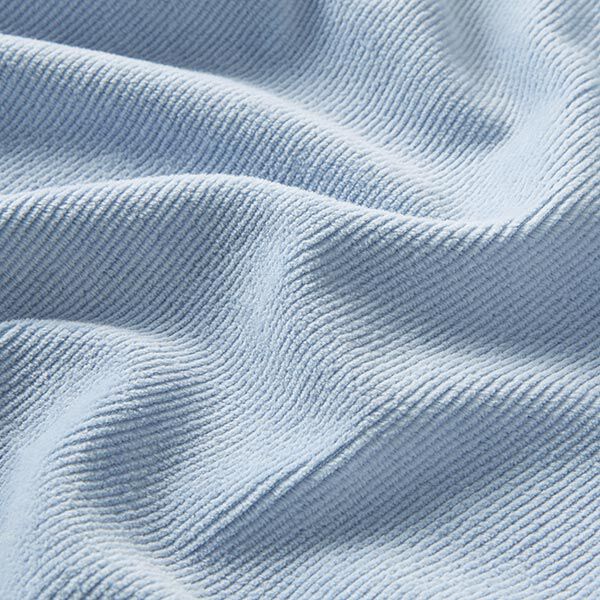 Jersey Cordsamt Querrips – hellblau | Reststück 50cm