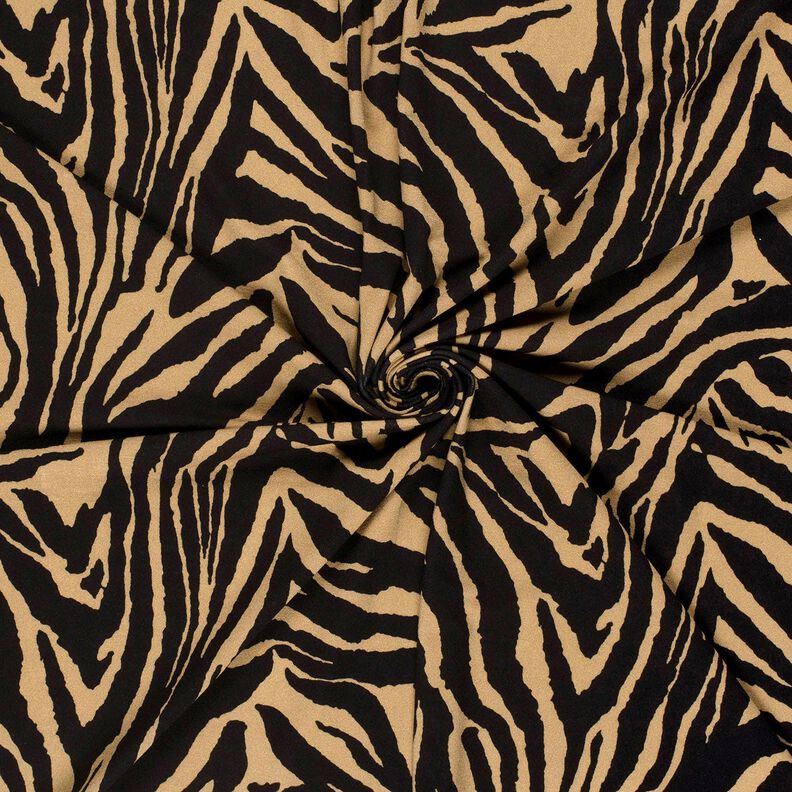 Viskosejersey Zebraprint – mocca/schwarz,  image number 3