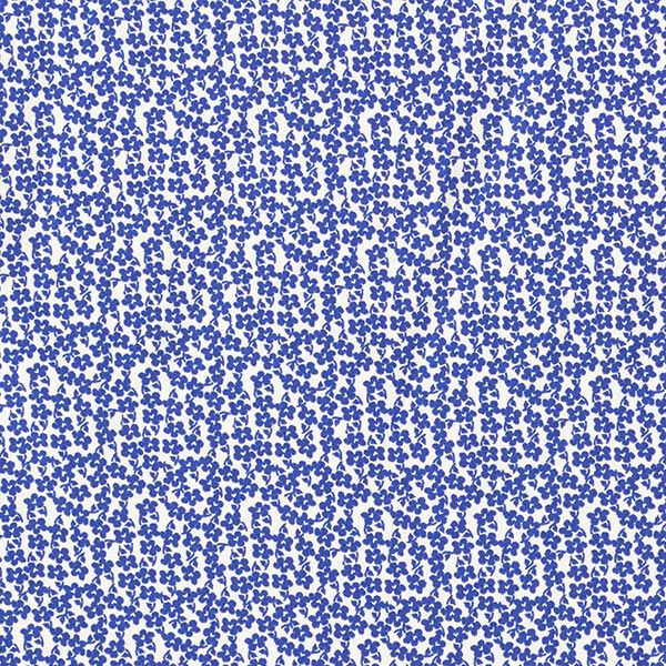 Leichter Kreppstoff Streublümchen – blau/weiss | Reststück 50cm