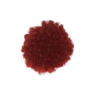 Pompon Set [ 12 Stück / Ø25 mm  ] – bordeauxrot, 