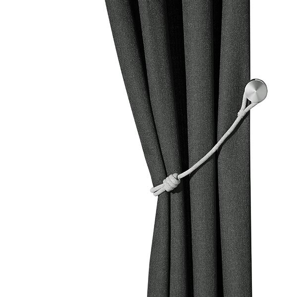 Raffhalter mit Rollknoten, längenverstellbar – hellgrau | Gerster,  image number 3