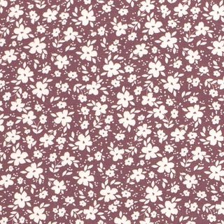 Baumwolljersey Blümchen bi-color  – dunkelaltrosa, 
