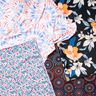 Badeanzugstoff Blumen und Palmenwedel – weiss/indigo,  thumbnail number 5