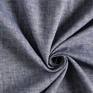 Leinen-Baumwoll-Mix Fischgrat – marineblau, 