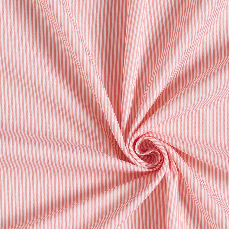 Baumwollstoff schmale Streifen – weiss/pfirsichorange, image number 3