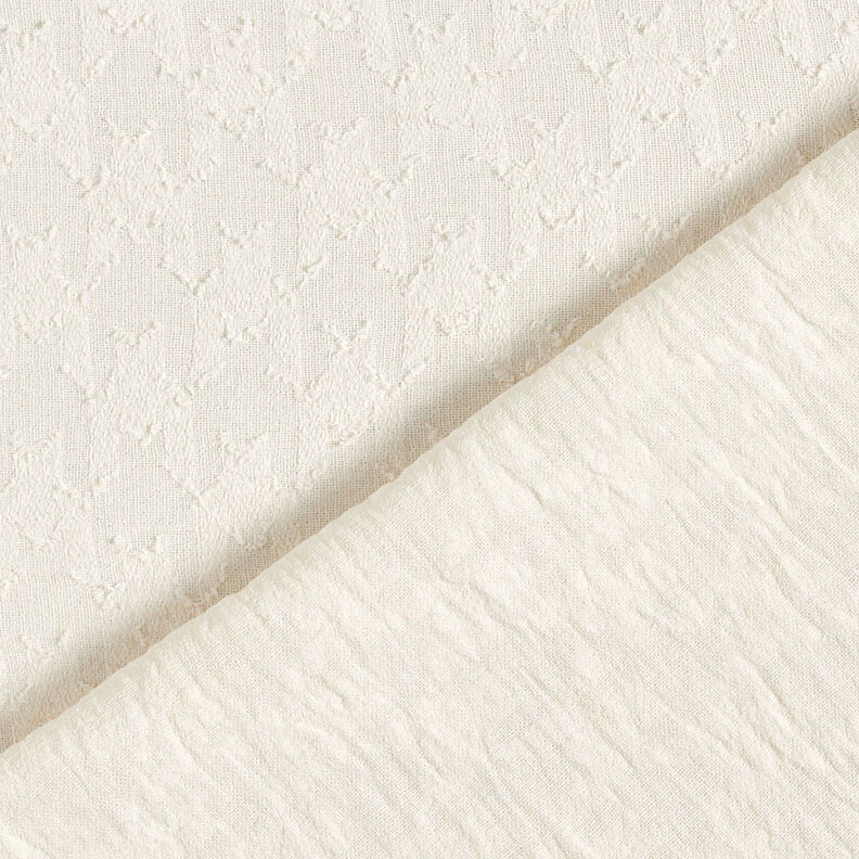 Jacquard Dobby Hahnentritt – wollweiss,  image number 6