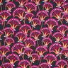 Dekostoff Canvas Blumenfächer – schwarz/pink,  thumbnail number 1